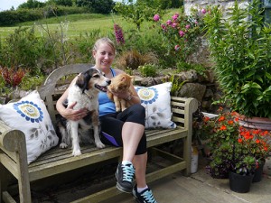 Morwenna and animals at Boscrowan Farm - Family Friendly Award Winning Self Catering Holiday Cottages