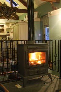 The wood burner - Boscrowan Farm - Family Friendly Award Winning Self Catering Holiday Cottages