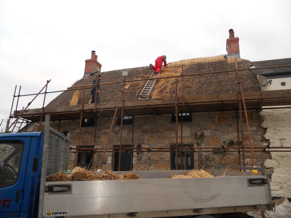 off with the old thatch on with the new