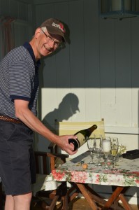 bob pouring drinks